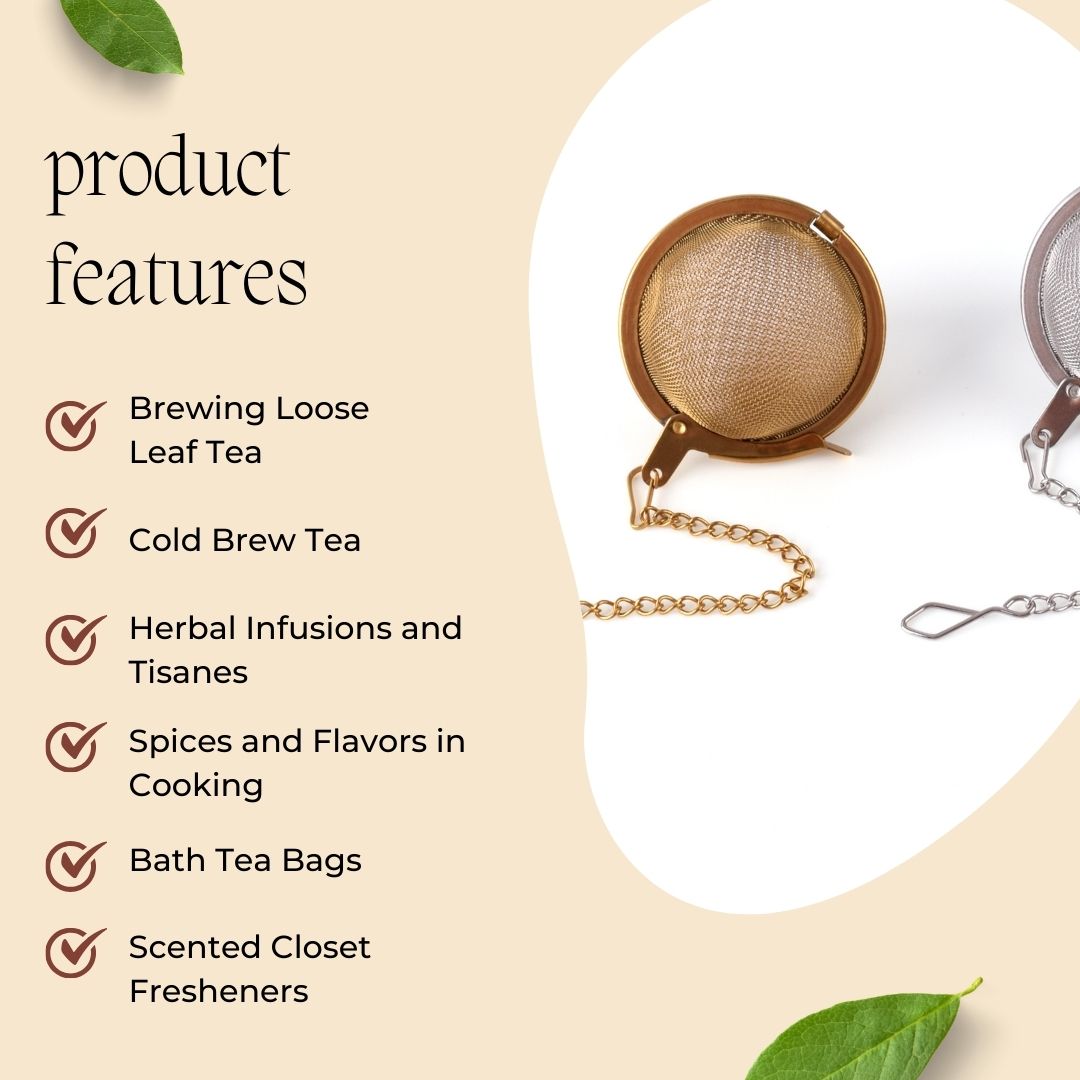 Tea Ball Infusers Set | Gold & Silver